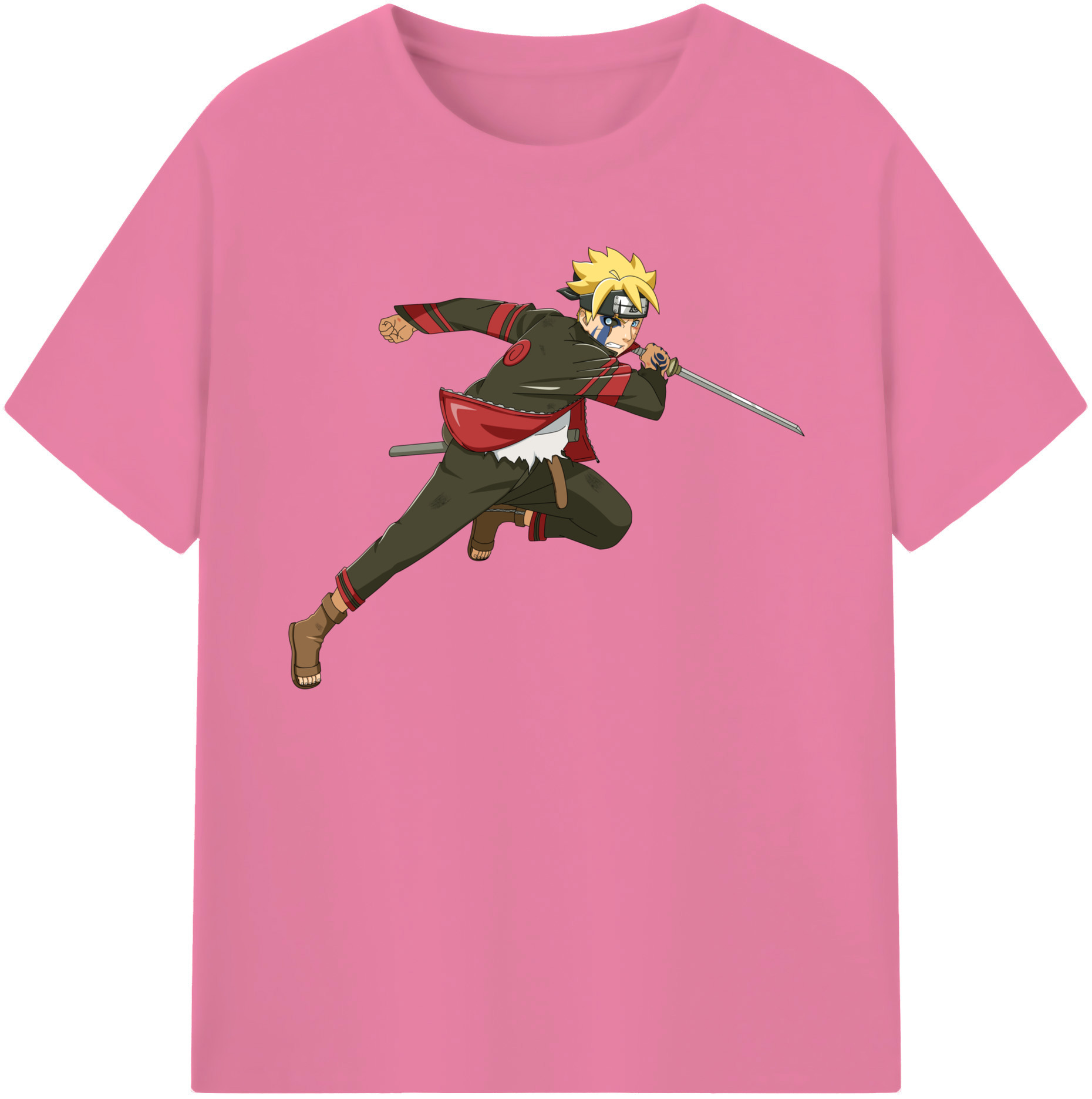 （画像用） NARUTO -ナルト- うずまき ボルト Uzumaki Boruto 綿100％半袖Tシャツ（フロントプリント）